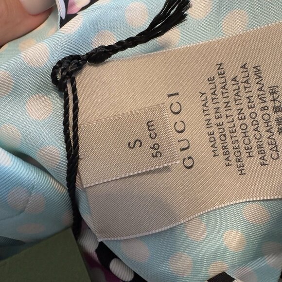NWT GUCCI Polka Dot Headband 100% Authentic Silk Sz S main image 4